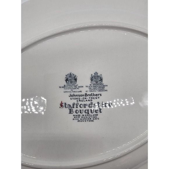 Johnson Brothers Staffordshire Bouquet Oval Serving Plate - Picture 3 of 3